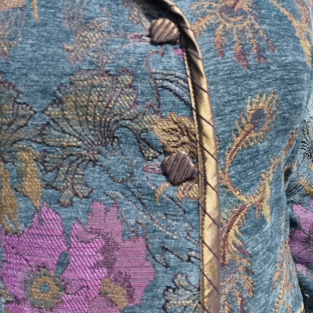 Mary Lynn O'Shea Handmade Artisan Tapestry Blazer - Sz L Open To Offers - Picture 2 of 13